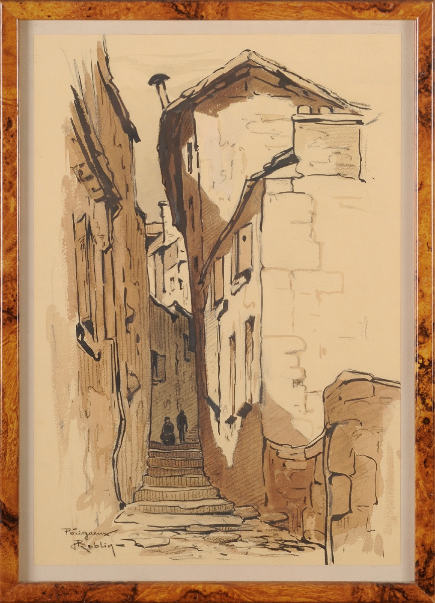 Paul Roblin (1883-1954) Impasse Jasmin In Périgueux Dordogne