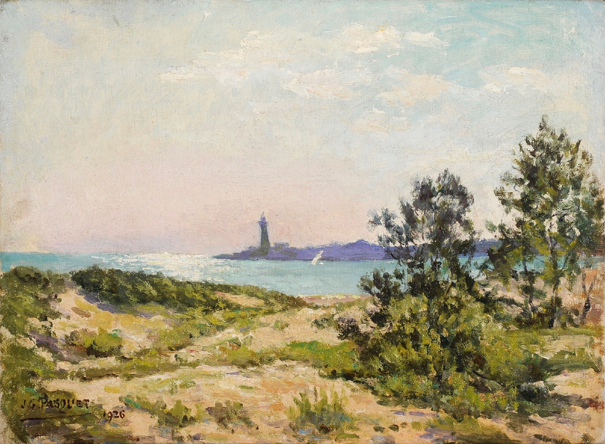 Jean-georges Pasquet (1851-1936) The Dunes At Saint Georges De Didonne Royan Charente-photo-2