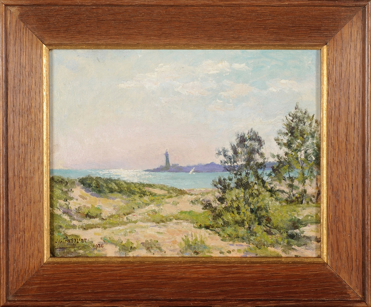 Jean-georges Pasquet (1851-1936) The Dunes At Saint Georges De Didonne Royan Charente