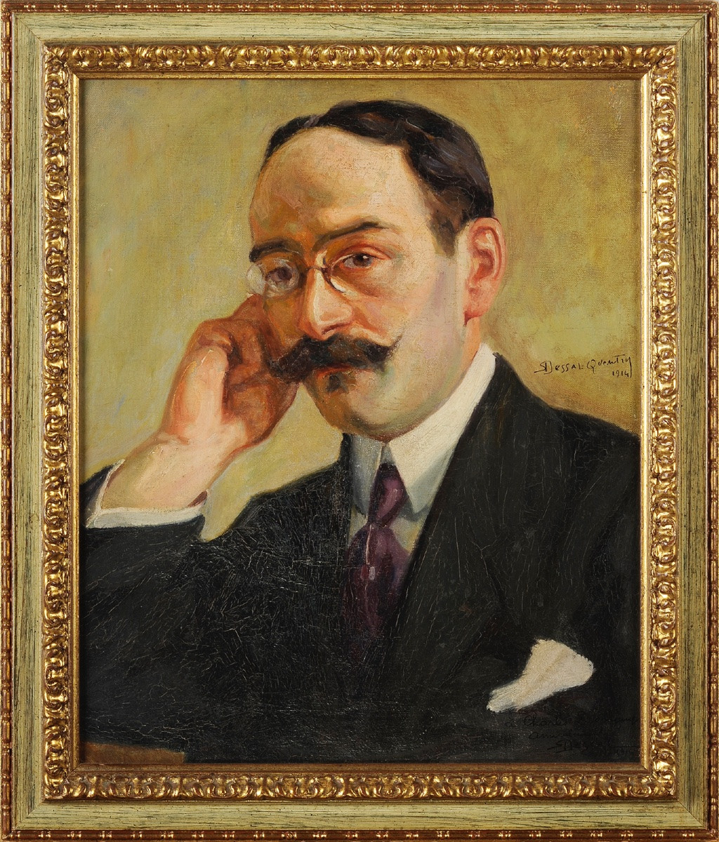 Robert Dessales-Quentin (1885-1958) Portrait de l’acteur Charles Deschamps (1882-1959)-photo-2