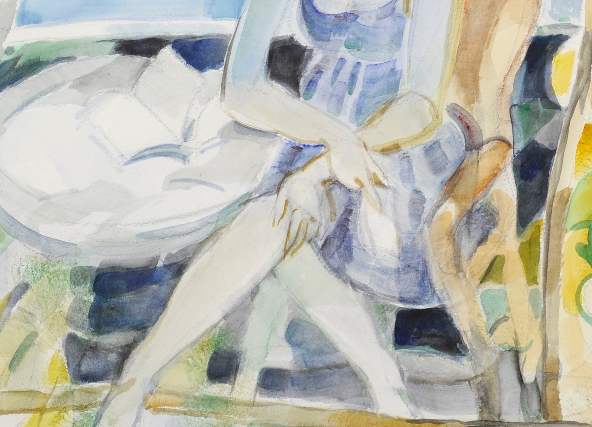 Jean Cluseau-lanauve (1914-1997) Rest In The Garden-photo-1