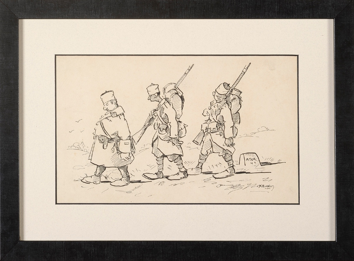 Senegalese Riflemen In Front Of Atur During The Second World War, Dordogne