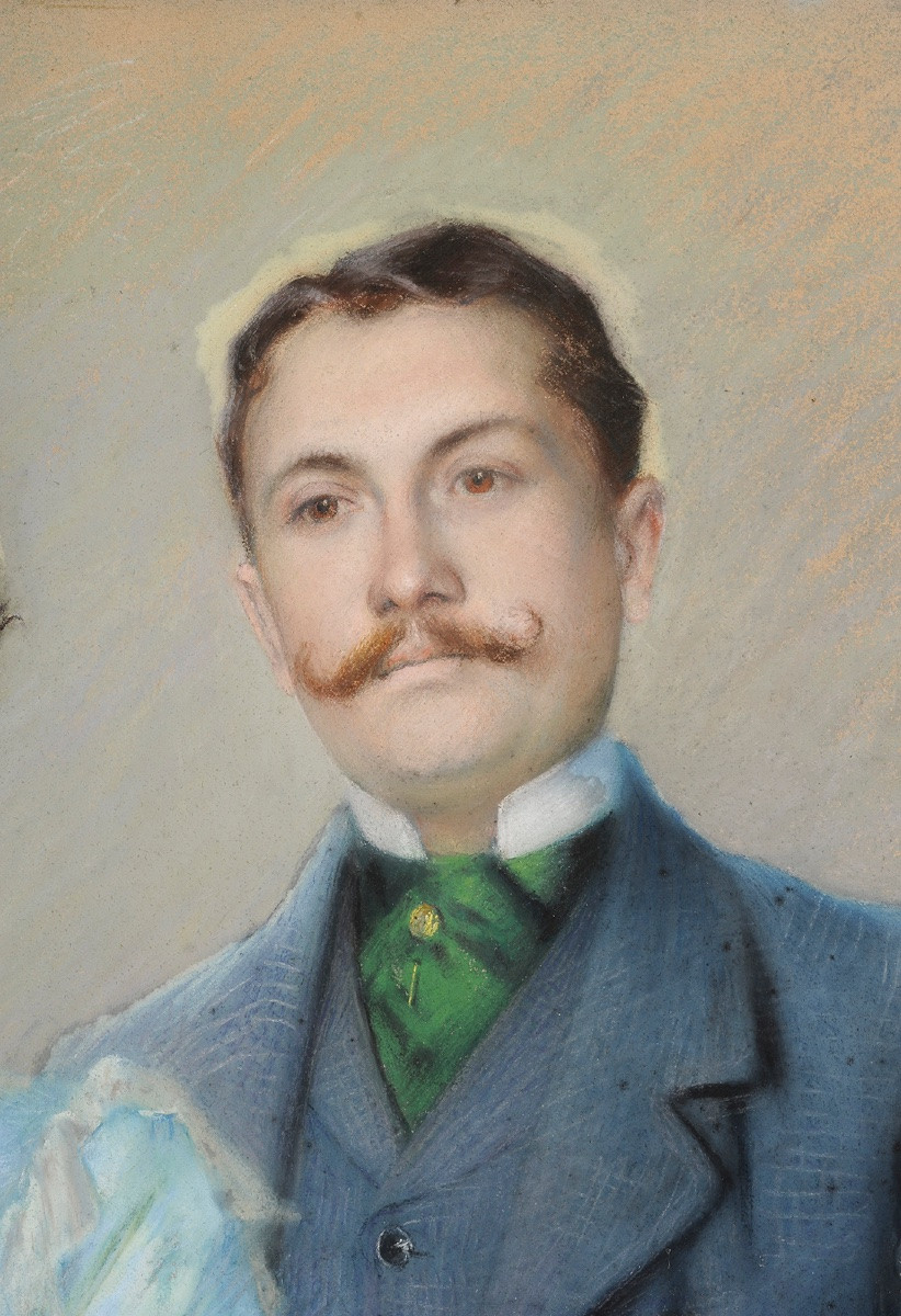 Jules Aviat (1844-1931) Portrait Of A Pastel Couple Périgueux Bordeaux-photo-4