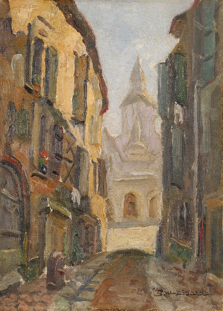 Madeleine Bru-zizard (1885-1959) Périgueux Cathedral Seen From Rue De La Nation