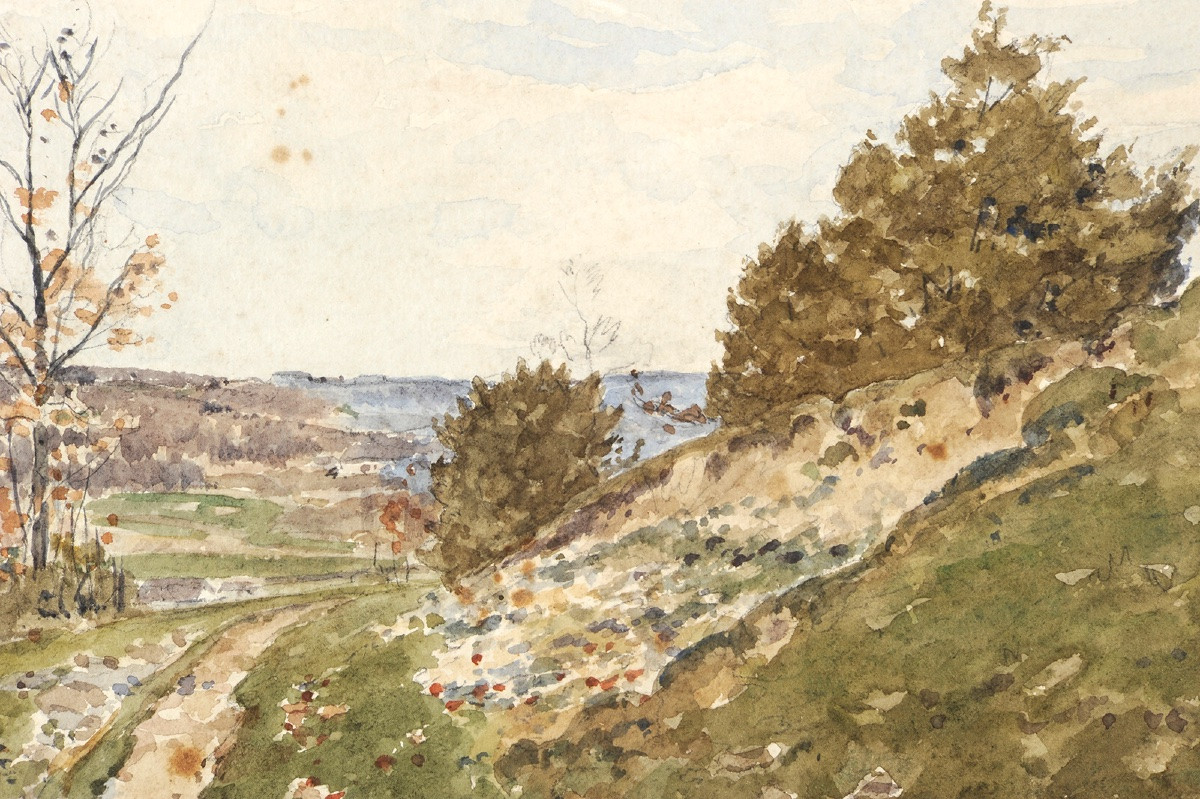 Louis Cabié (1853-1939) Chemin à Campagne Eyzies Sarlat Dordogne-photo-3