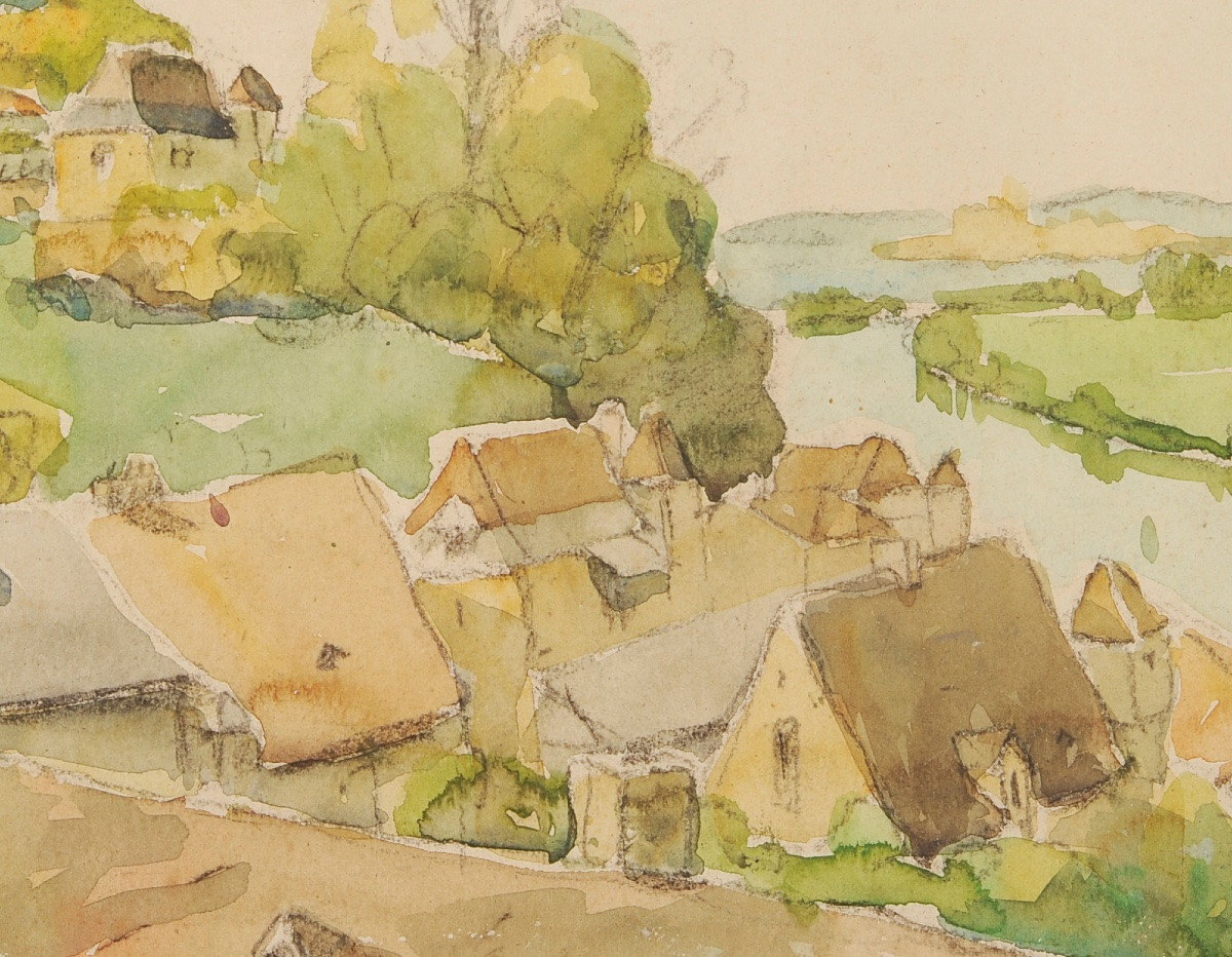 Robert Dessales-Quentin (1885-1958) Castelnaud et la Dordogne Périgord Beynac-photo-3