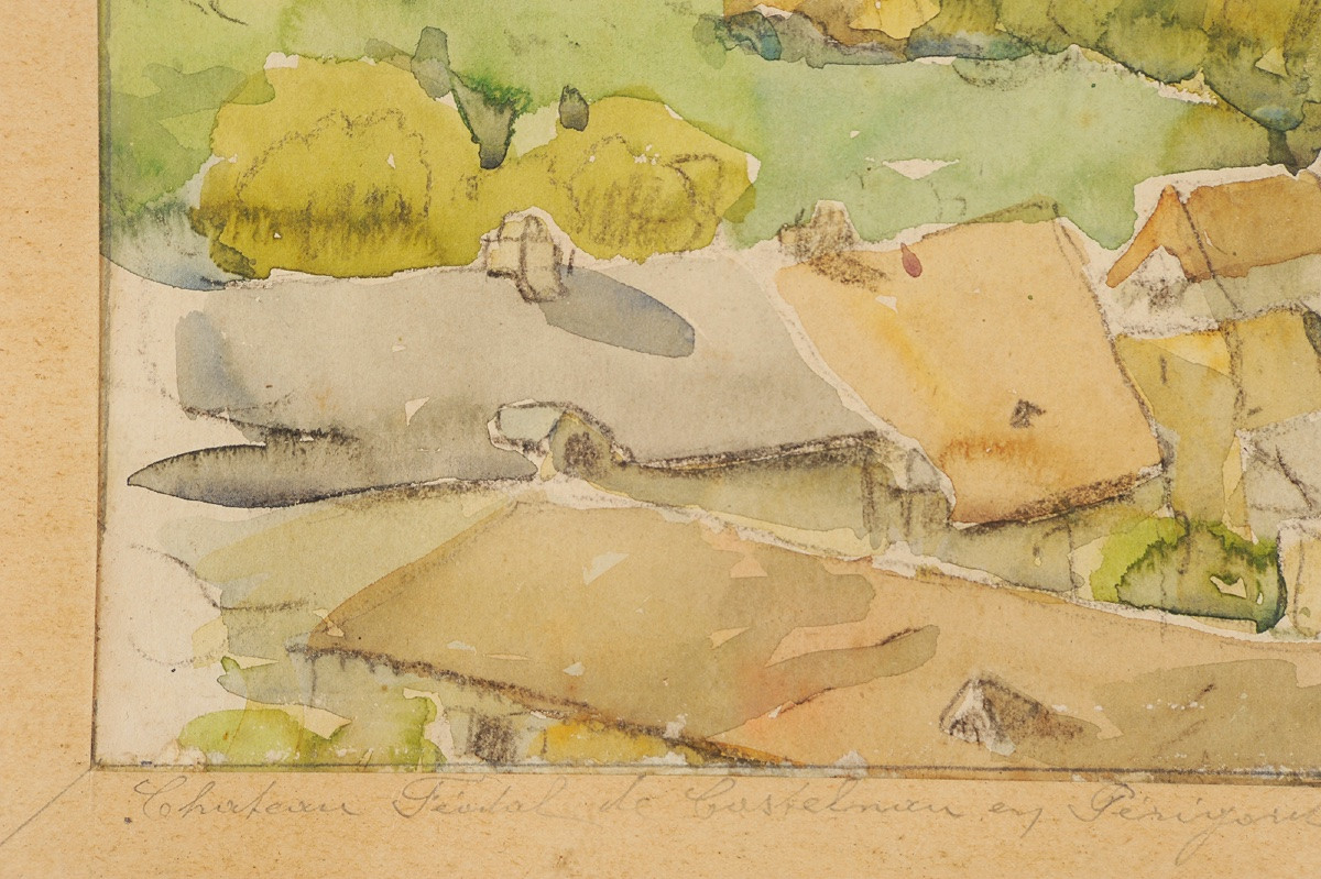 Robert Dessales-Quentin (1885-1958) Castelnaud et la Dordogne Périgord Beynac-photo-4