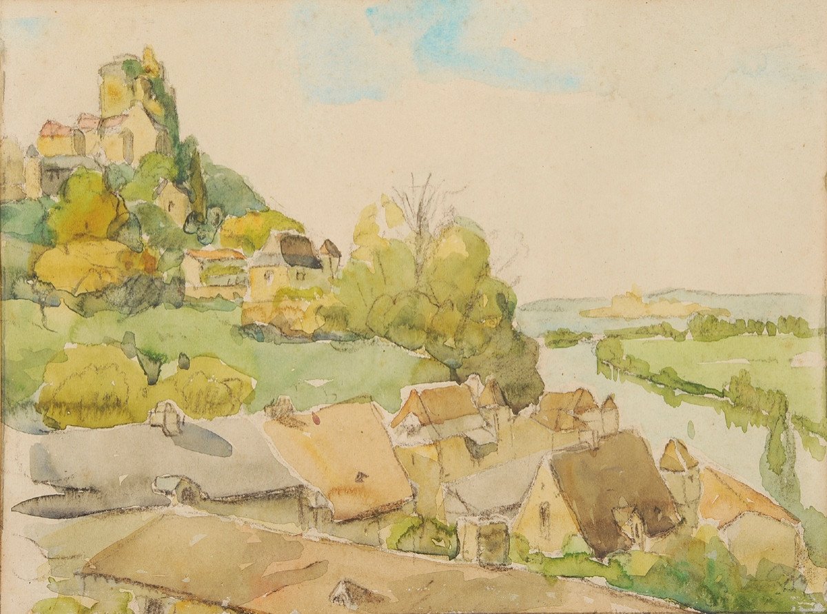 Robert Dessales-Quentin (1885-1958) Castelnaud et la Dordogne Périgord Beynac
