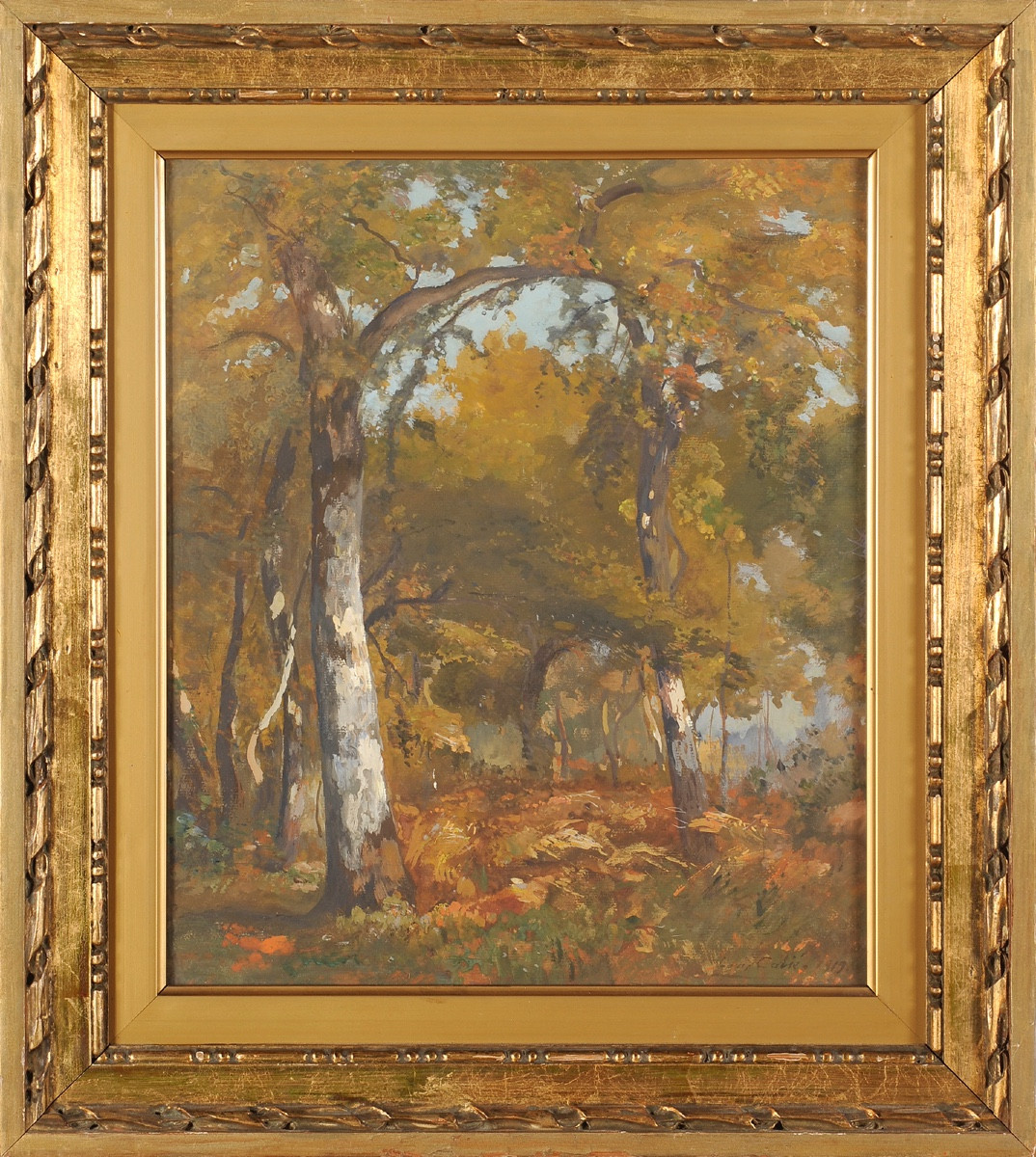 Louis Cabié (1853-1939) Sous-bois de début d’automne