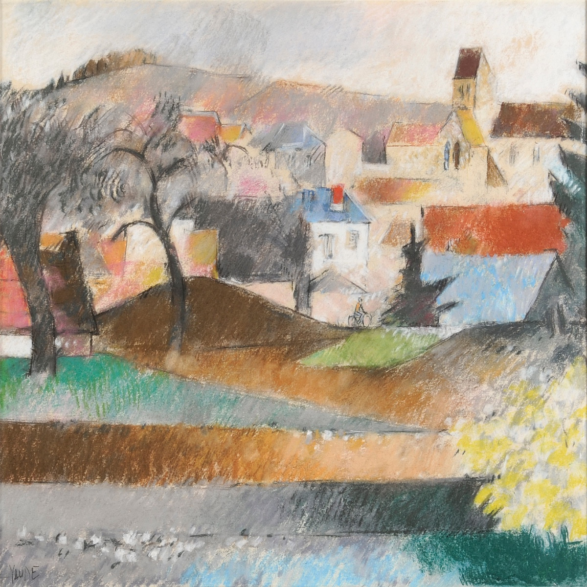 Yaude (Jean Duraffourg dit) (1937-2007) Le village - Beaumont
