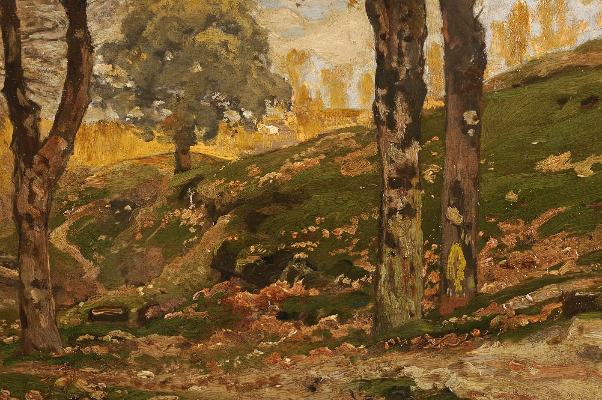 Louis Cabié (1853-1939) Sous-bois d’automne près de Cognac Charente-photo-3