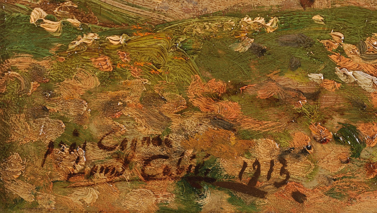 Louis Cabié (1853-1939) Sous-bois d’automne près de Cognac Charente-photo-1