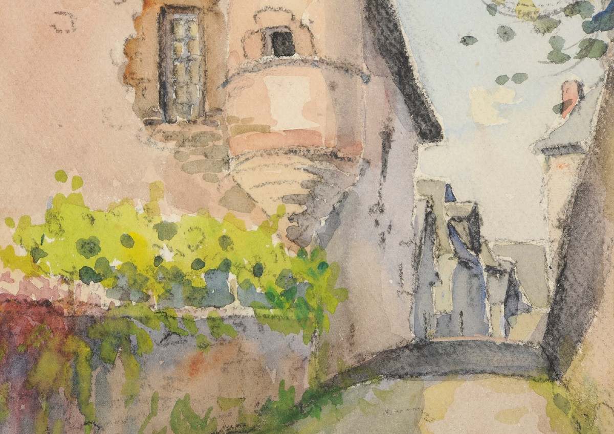 Robert Dessales-quentin (1885-1958) Juillac, The Manor Of Miracles, Corrèze-photo-1