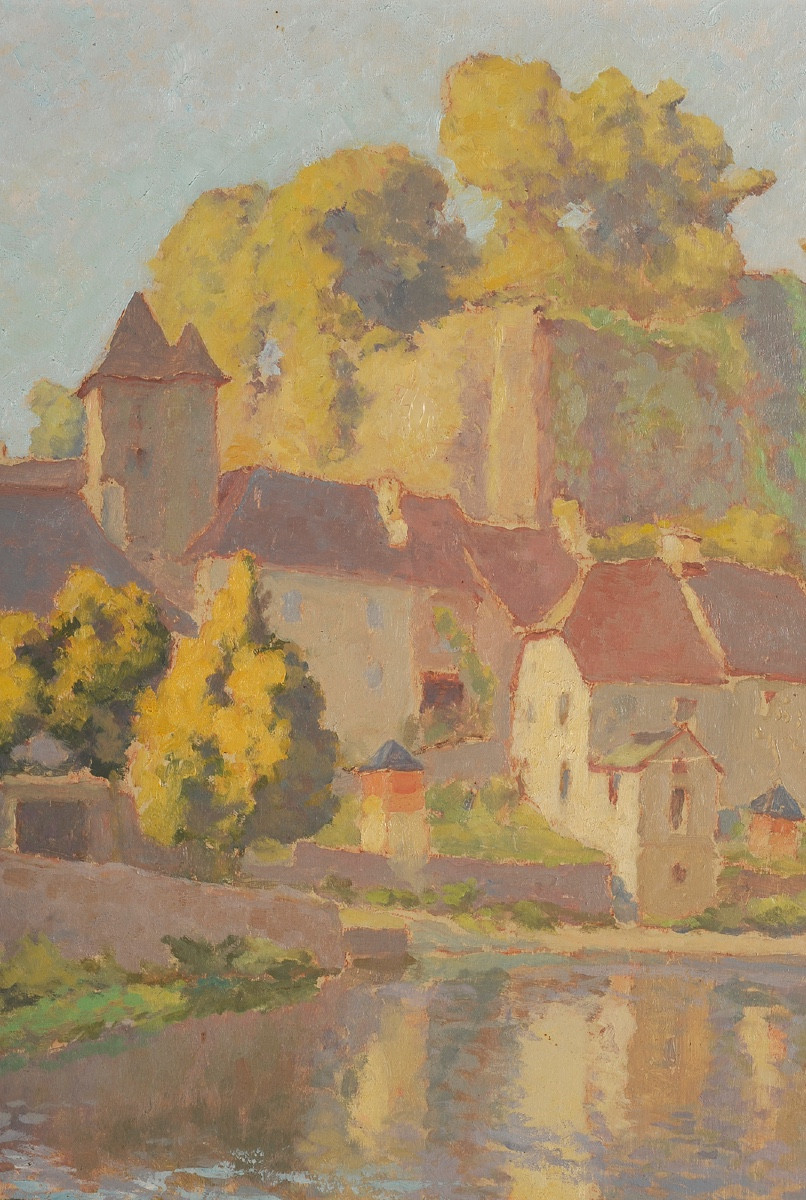 Gaston Chabernaud (1887-1962) l'Auvézère At Ségur Le Château In Corrèze-photo-3