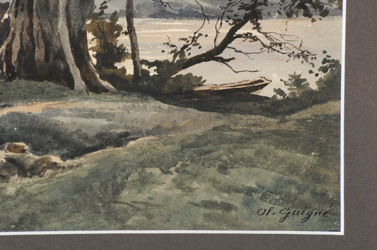 Alexis Guigné (1839-1920) La Sèvre Nantaise à Clisson Nantes Loire-Atlantique-photo-4