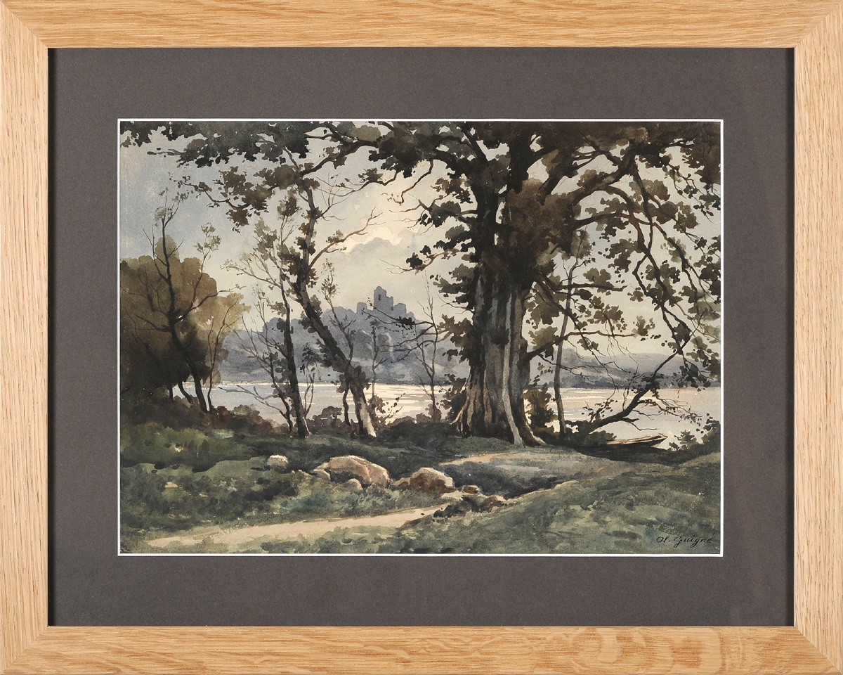 Alexis Guigné (1839-1920) La Sèvre Nantaise à Clisson Nantes Loire-Atlantique