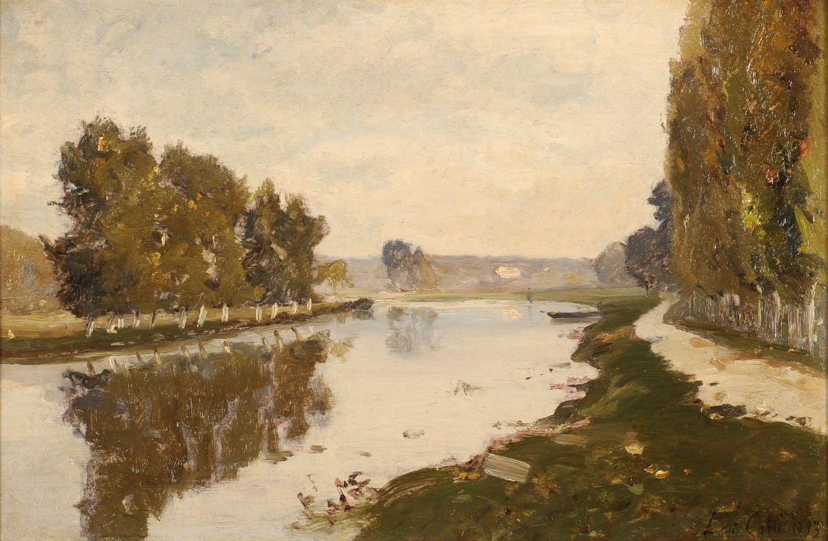 Louis Cabié (1853-1939) The Charente River At Cognac Châtenay-photo-2