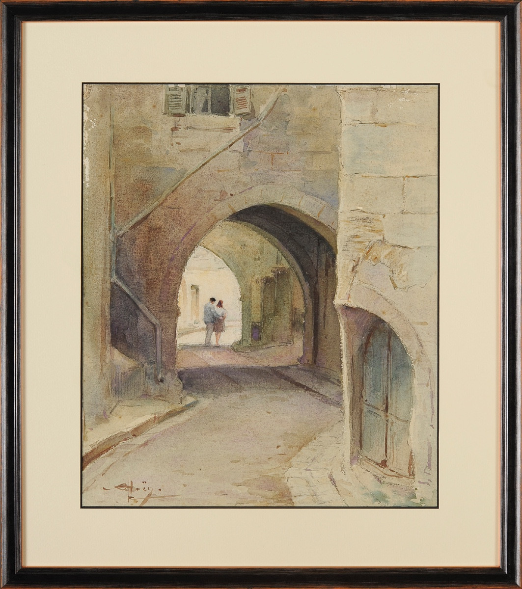 Alfred Hoën (1868-1954) Rue Du Niveau, Périgueux-photo-2