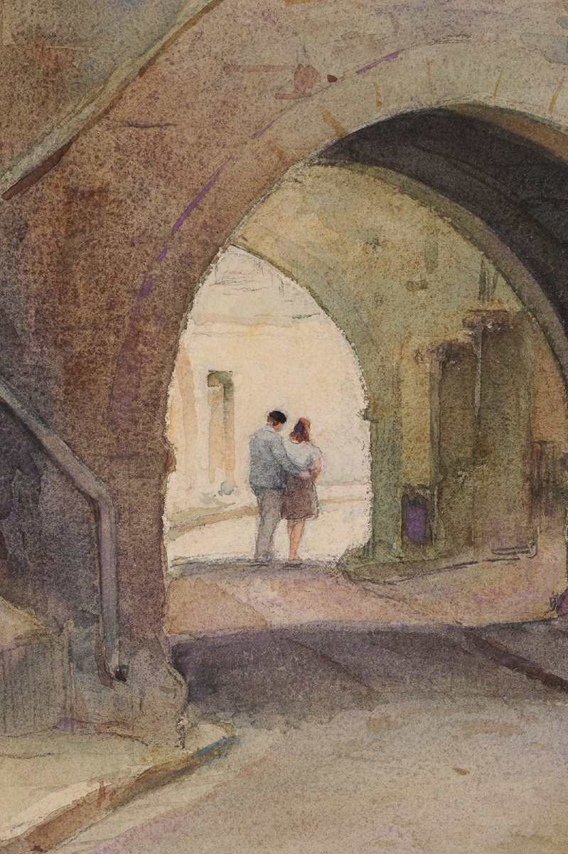 Alfred Hoën (1868-1954) Rue Du Niveau, Périgueux-photo-3