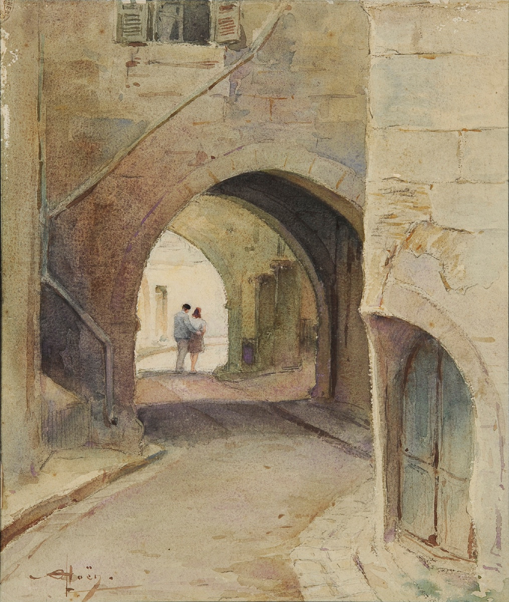 Alfred Hoën (1868-1954) Rue Du Niveau, Périgueux