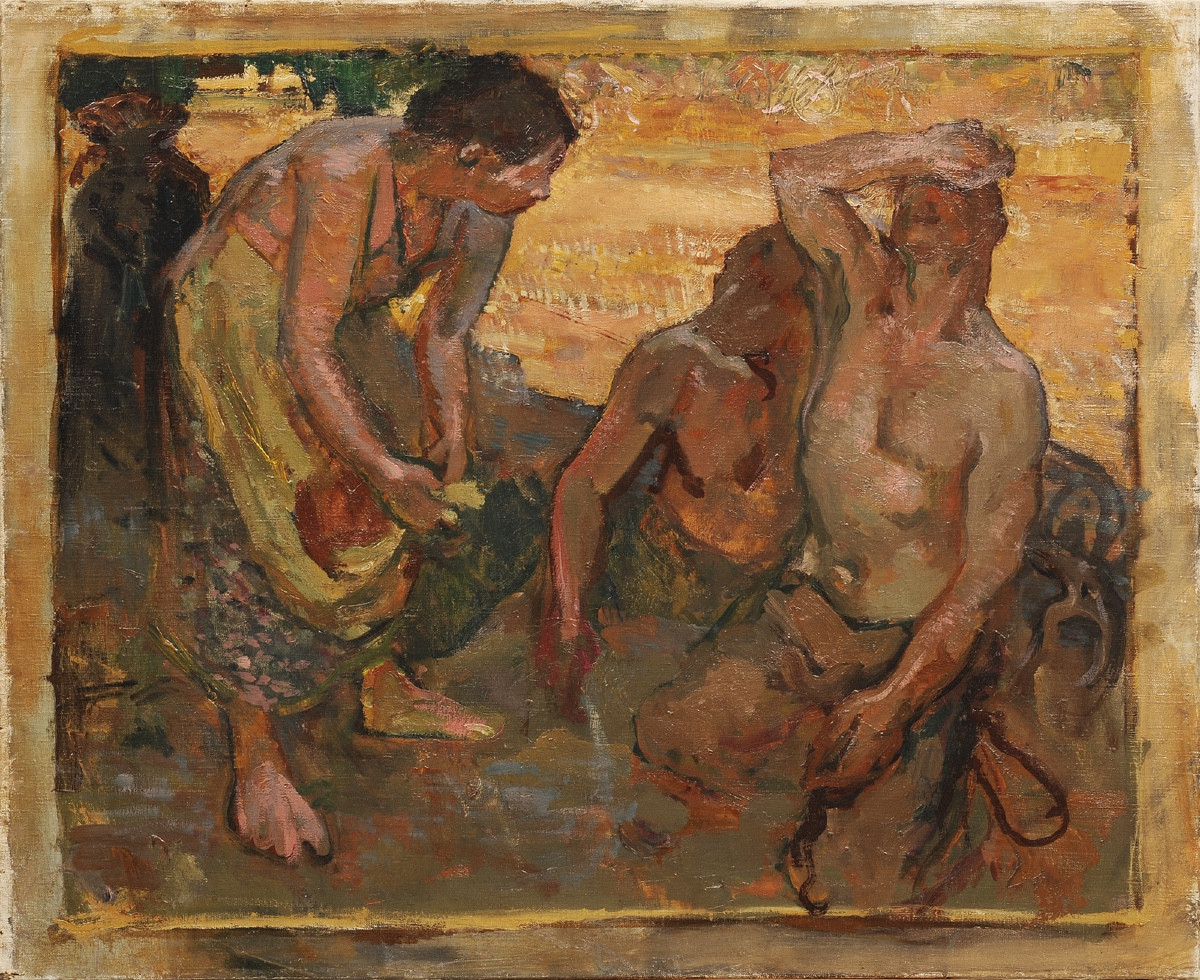 Jean Terles (1909-1976) The Harvesters - Sketch Agen Lot Et Garonne