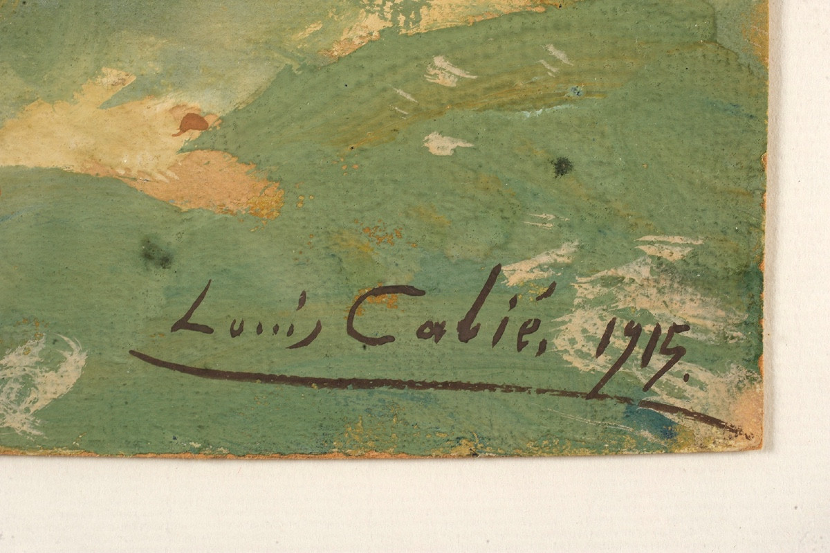 Louis Cabié (1853-1939) Brume d’automne sur la Vézère aux Eyzies Dordogne-photo-4