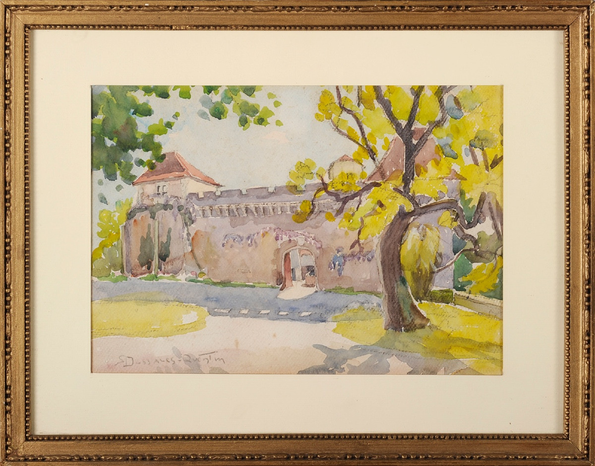 Robert Dessales-quentin (1885-1958) Château De Lajarthe In Coursac-photo-2
