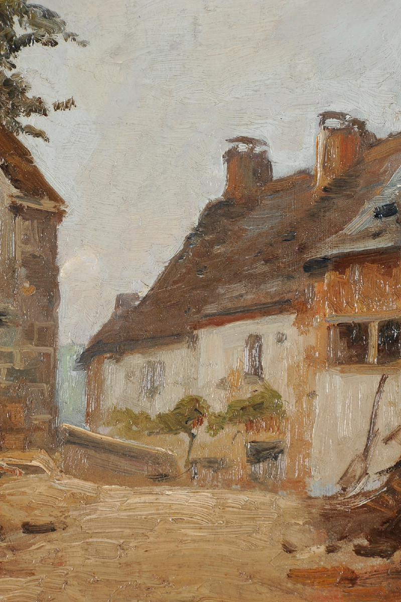 Marius Gueit (1877-1956) The Village Of Coly Périgord Dordogne Sarlat-photo-3