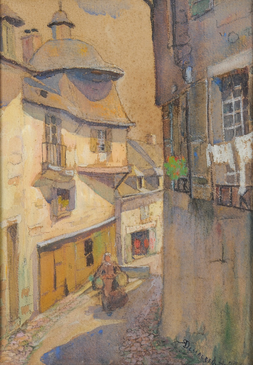 Robert Dessales-quentin (1885-1958) Terrasson, Rue Margontier-photo-2