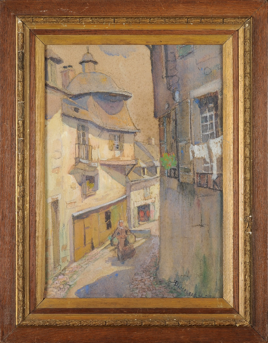 Robert Dessales-quentin (1885-1958) Terrasson, Rue Margontier
