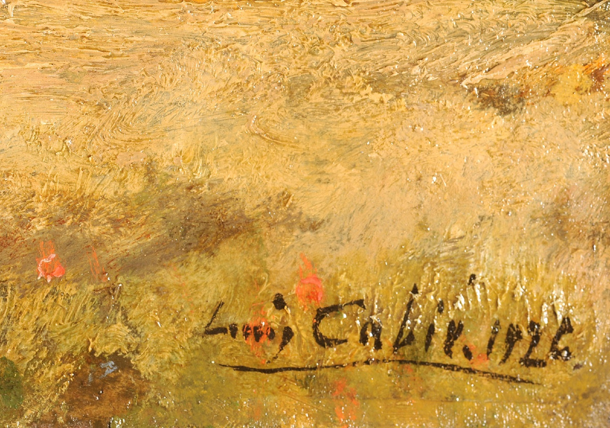 Louis Cabié (1853-1939) Les meules de foin-photo-4