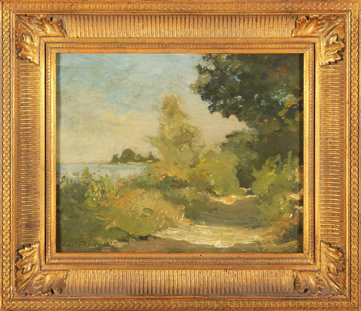 Louis Cabié (1853-1939) La Garonne à Port-Neuf - Camblanes - Gironde