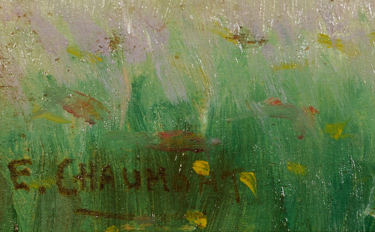 Emile Chaumont (1877-1927) Village en Périgord-photo-1