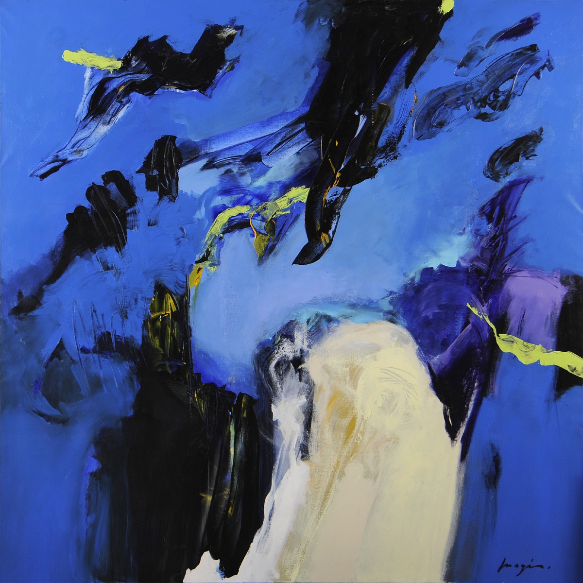 Pascal Magis (1955-2011) Triptyque Bleu - 1998-photo-2