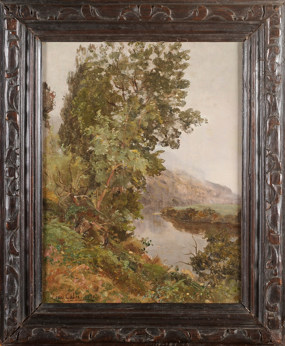 Louis Cabié (1853-1939) Brouillard aux Eyzies Dordogne