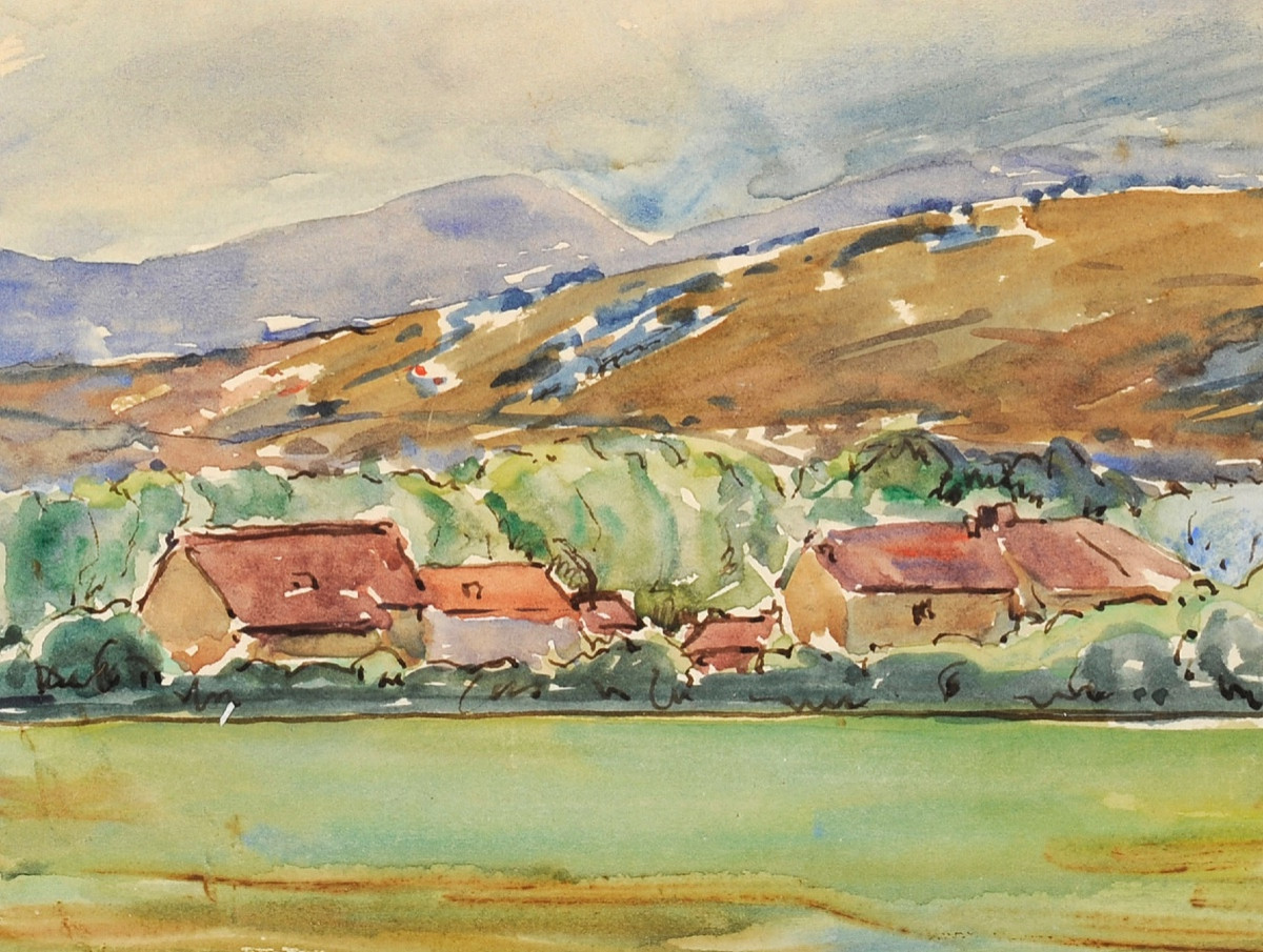 Gilbert-Privat (1892-1969) La Rune après l'orage Pays Basque-photo-3