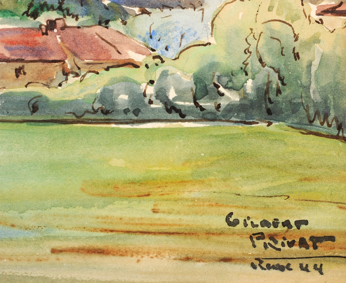 Gilbert-Privat (1892-1969) La Rune après l'orage Pays Basque-photo-1