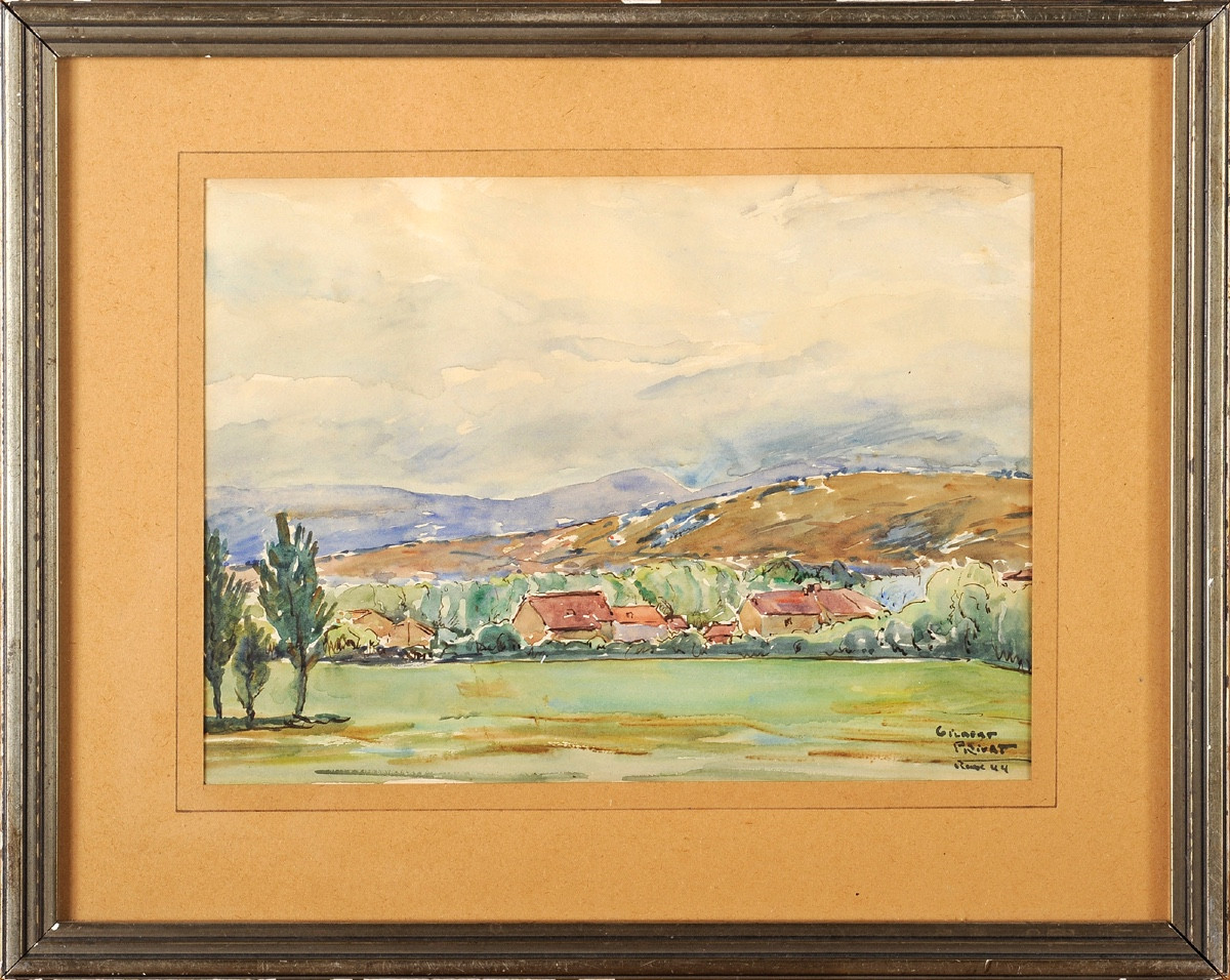 Gilbert-Privat (1892-1969) La Rune après l'orage Pays Basque