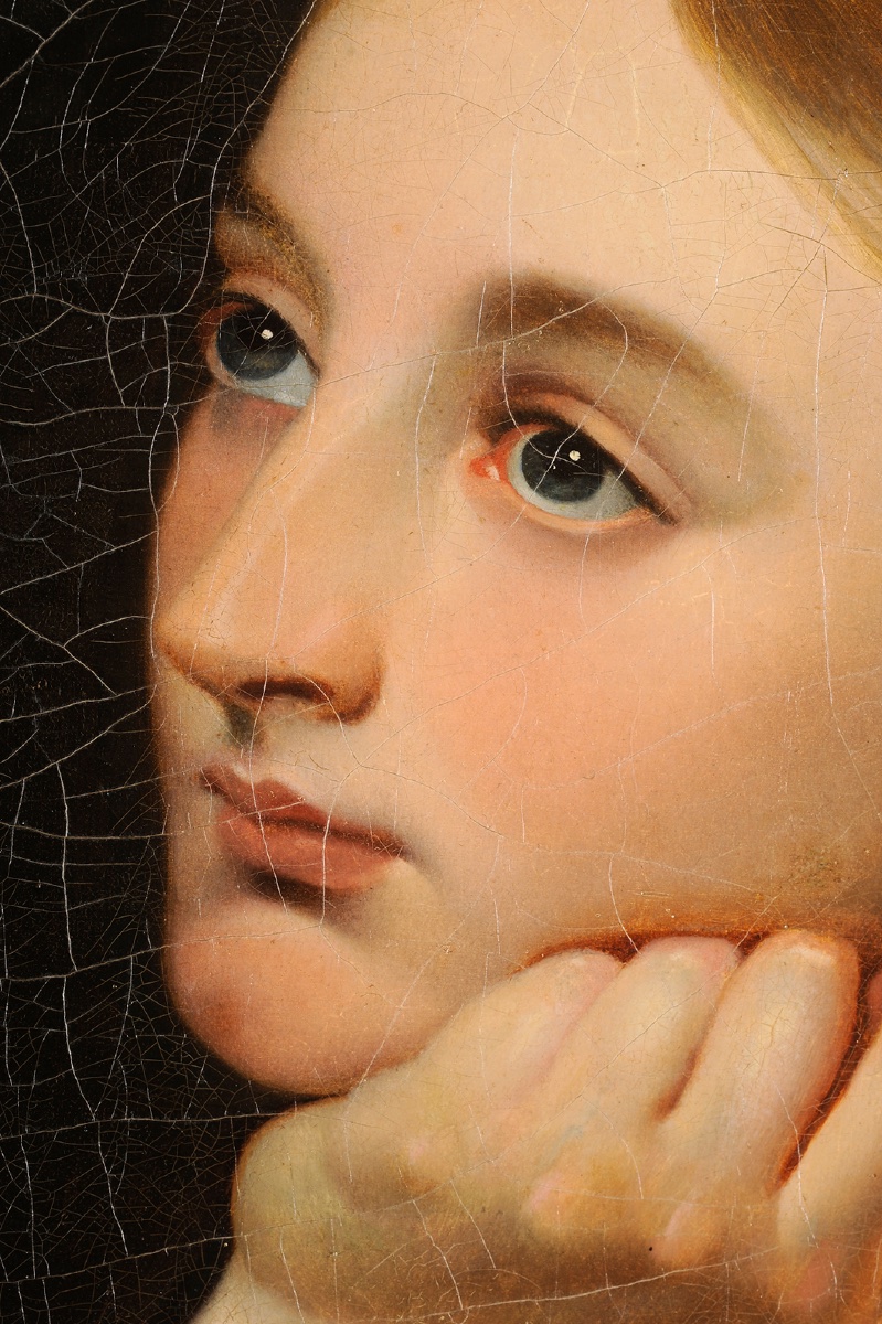W.R.X. Wendling - Portrait de jeune fille pensive-photo-3