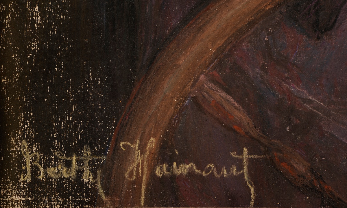 Berthe Hainaut (c.1883-1976) Femme de l'Île d' Oléron à son rouet-photo-1