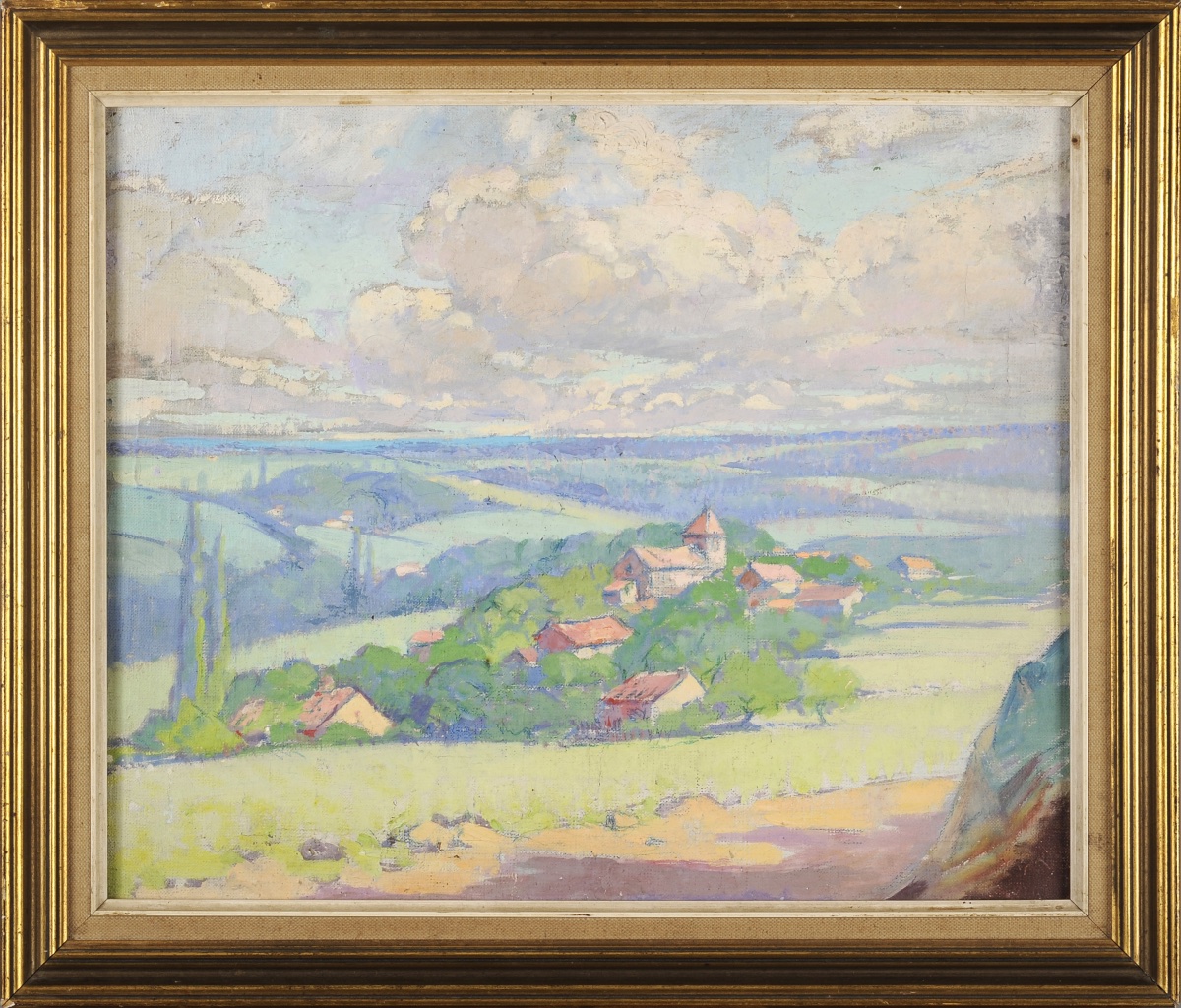 Jacques Bille (1880-1943) Village de Saint Romain Périgord Dordogne-photo-2