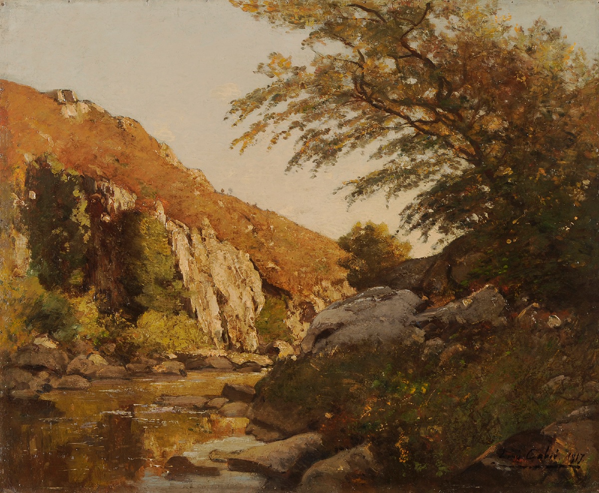 Louis Cabié (1853–1939) The Saut Du Loup On The Aumance River In Hérisson, Allier-photo-2