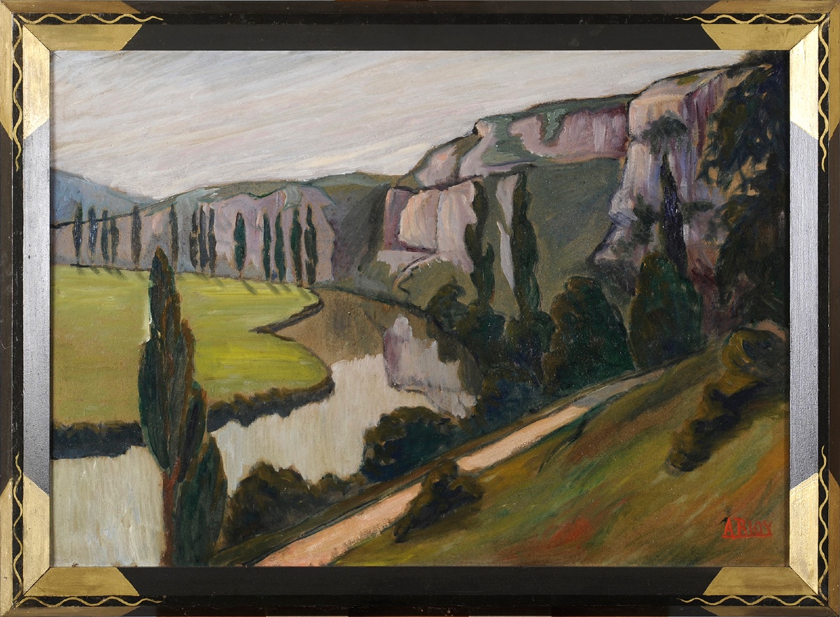 Alfred Bloy (1897–1986) Les Eyzies, Laugerie, And The Grand Roc, Vézère, Périgord