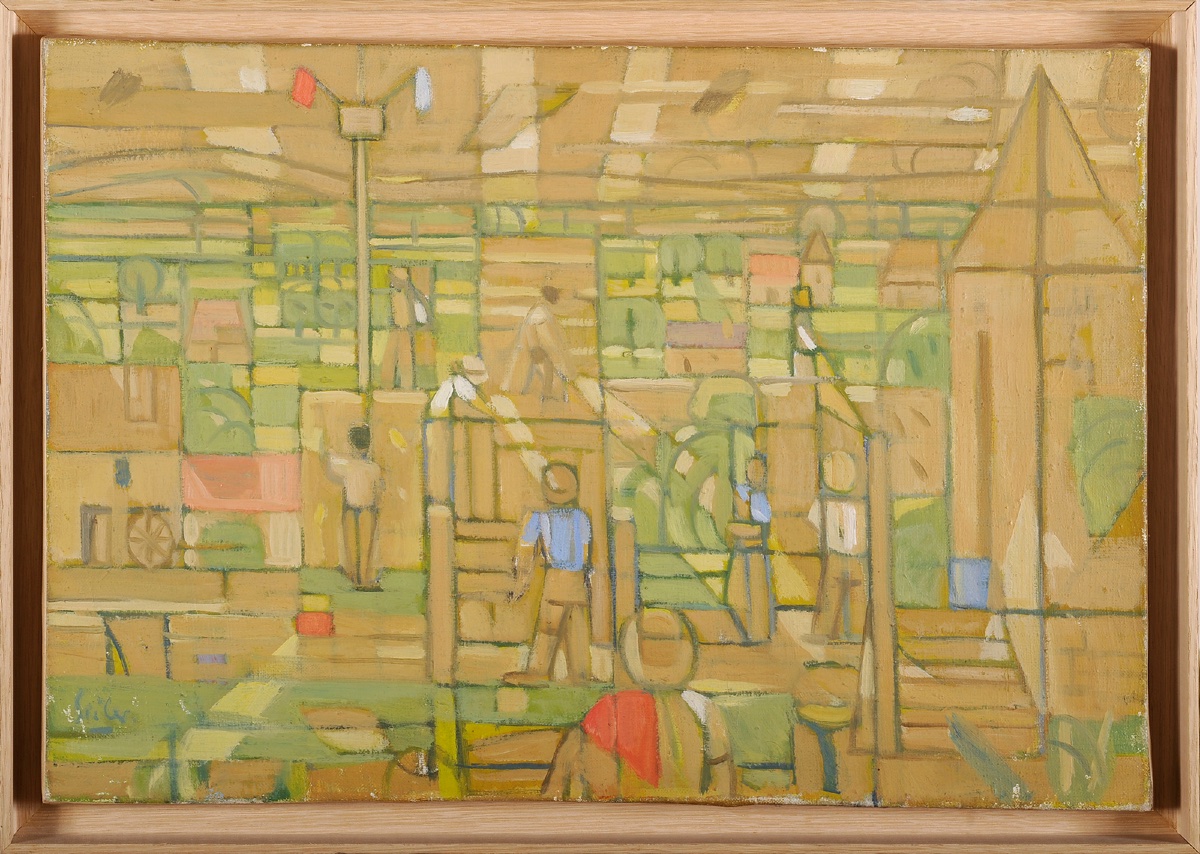 Hans Seiler (1907-1986) Les battages à La Roque Gageac en 1948