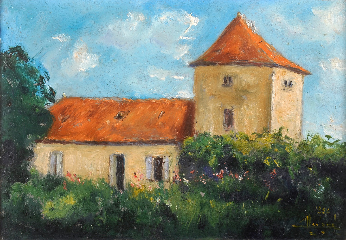 Camille Merlaud (1877–1957) The House With The Tower Dordogne Ribérac Verteillac