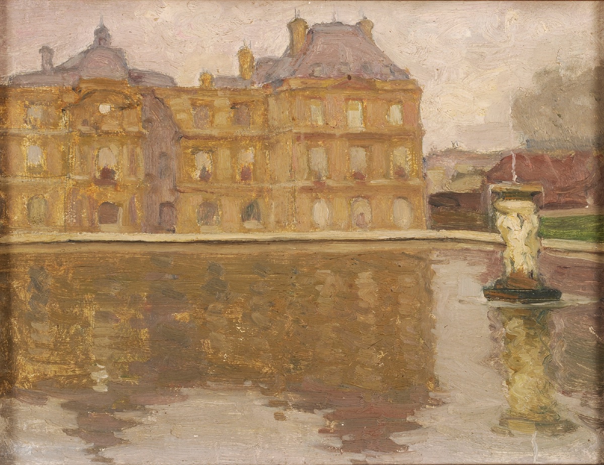 Jean-gabriel Domergue  (1889–1962) The Luxembourg Palace And Its Pond In Paris-photo-2