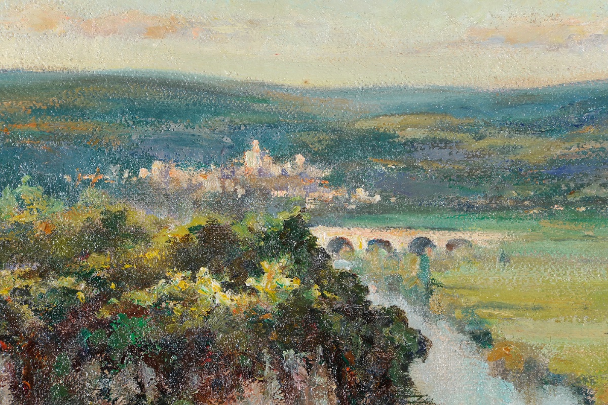 Marius Gueit (1877-1956) Beynac et la Dordogne depuis Castelnaud-photo-3