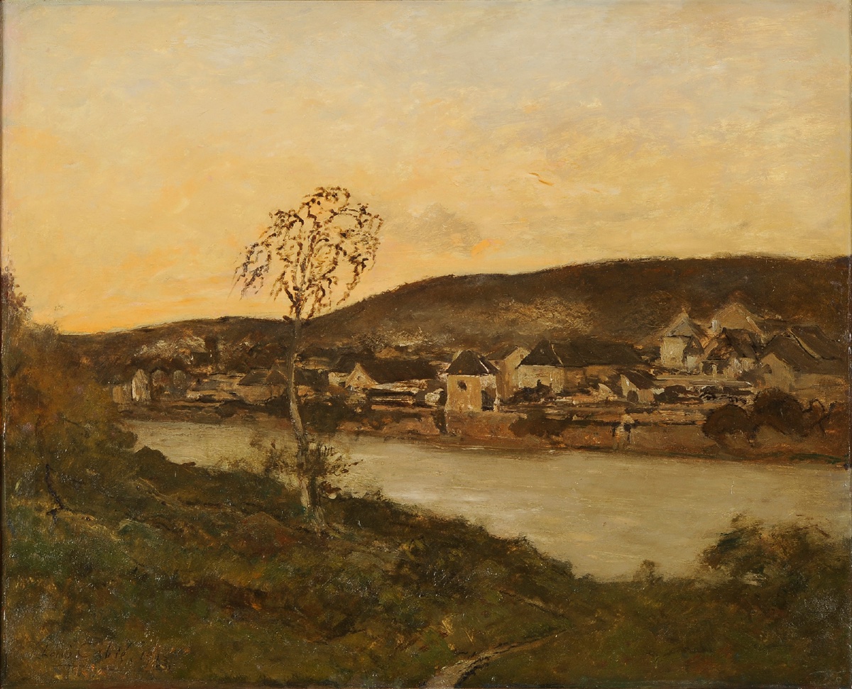 Louis Cabié (1853–1939) Lalinde, Sunset Over The Dordogne In The Périgord-photo-2