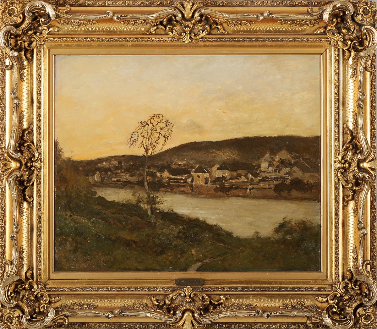 Louis Cabié (1853–1939) Lalinde, Sunset Over The Dordogne In The Périgord