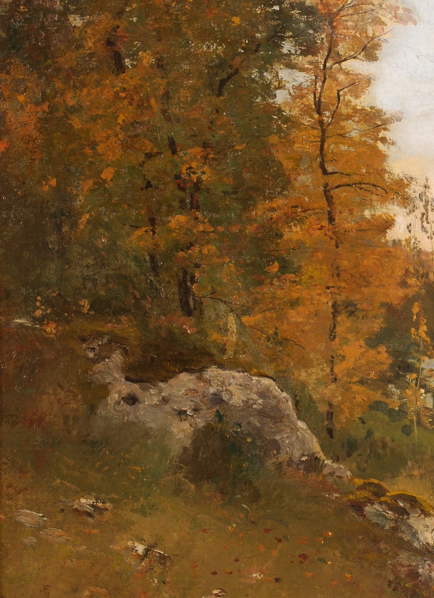 Louis Cabié (1853-1939) Automne sur la Vézère aux Eyzies Périgord Dordogne-photo-4